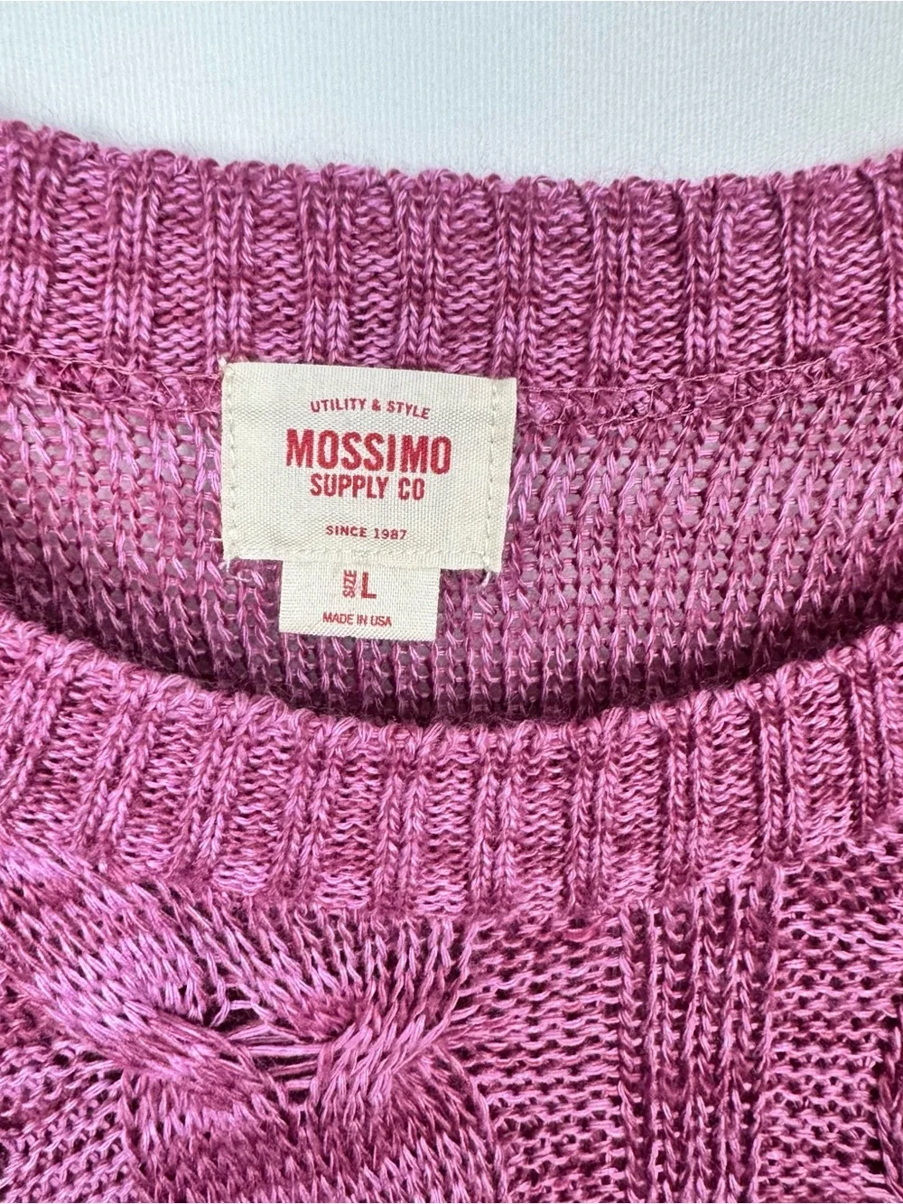 Mossimo Supply Co. Open-Knit Cable Poncho in Pink - Picture 6 of 6